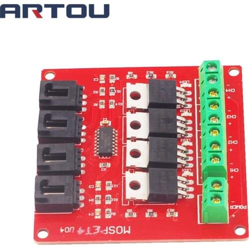 Four Channel 4 Channel Way Route MOSFET Button IRF540 V4.0 MOSFET Switch Module For Arduino DC Motor Drive Dimmer Relay Board