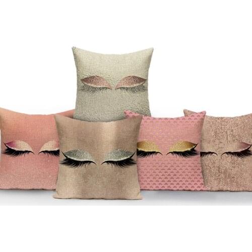 Colorful Eyelash Decoration Pillowcases Pillows Decorative Cushion Cover Personalized Luxury Living Room 45*45 Funda de almohada