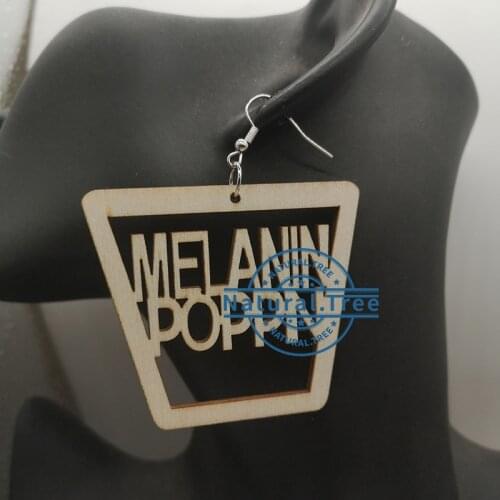 Melanin Poppin Wooden Earrings