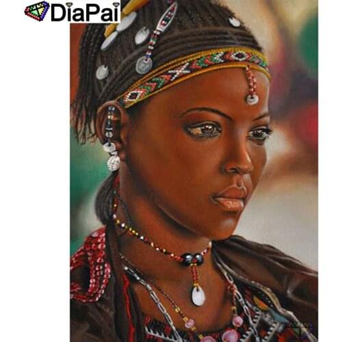 DIAPAI 100% Full Square/Round Drill 5D DIY Diamond Painting "African beauty" Diamond Embroidery Cross Stitch 3D Decor A19471