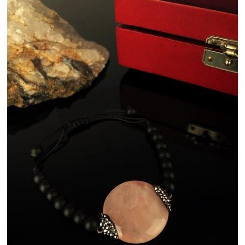 Dr Stone Natural Stone Women 'S Pink Quartz Stone Bracelet XKRB313 372888253