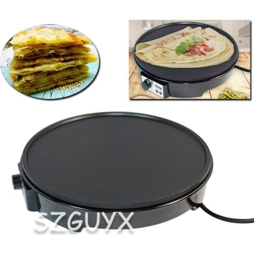 Electric Crepe Maker Pizza Pancake Baking Pan Egg Omelet Chinese Spring Roll Pie Breakfast Machine Oven Frying Steak Cooker