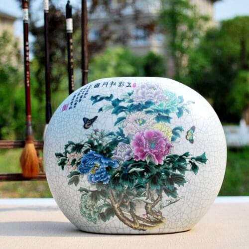 Jingdezhen porcelain vase Archaize kiln vase Modern China handicraft European furnishing articles