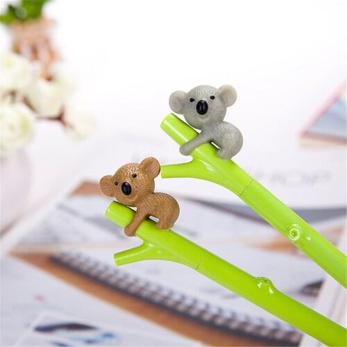 Cute Animal Pen Creative Stationery Gel Ink Pen 0.5mm Black Pens Student Supplies TOMTOSH