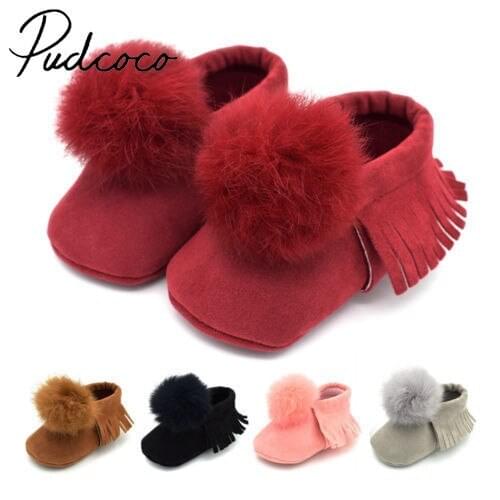 Helen115 Lovely Baby Girls Winter Boots Casual Soft Crib Shoes Sneakers 0-18m
