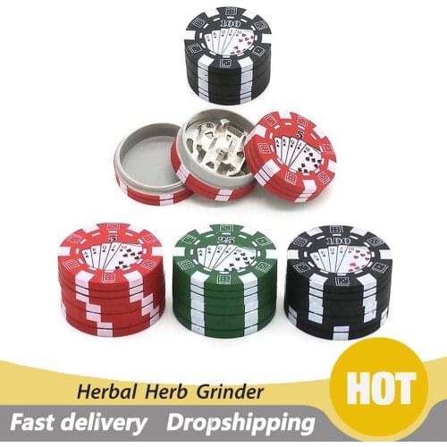 Creative 3 Layers Chip Style Herbal Herb Grinder Plastic Manual Smoke Grinder Cigarette Breaker Tool