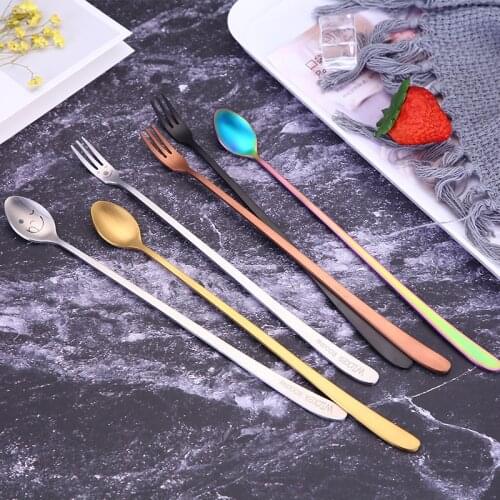 Mini spoon 304 Stainless steel Long Ice spoon Tea spoon Coffee spoons 8In Kitchen accessories Bar Tools Small Long Handle