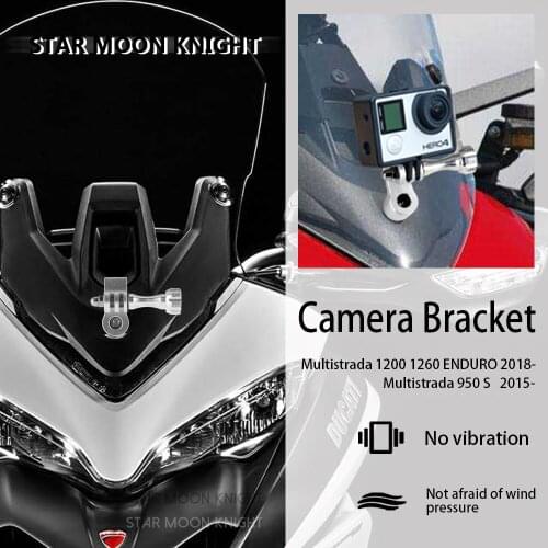 Motorcycle Holder Cam Camera Driving Recorder Bracket Front Camera Mount CamRack For DUCATI Multistrada 950 S 1200 1260