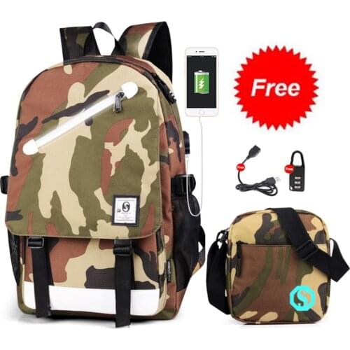 Anti-theft Men Backpack with USB Charging Port 15.6inch Travel Laptop Backpack 2020 New School Bags Bookbags for Teenagers