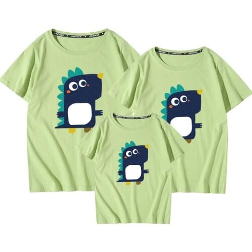 2021 New Cartoon Dragon Summer Family Matching Outfits Mother Father 5XL Good Quality Top Tees Travel Casual T Shirts