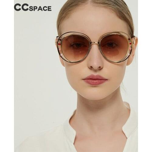 49657 Round Big Frame Metal Sunglasses Fashion Designer Men and Women Shading Uv400 Retro Glasses