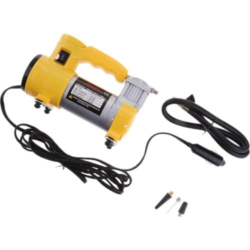 Portable 12V Car Electric Air Compressor Tire Inflator Pump 150 PSI w/ Pressure Gauge