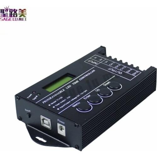 Free Shipping Time programable RGB LED Controller Dimmer TC420 DC12V/24V 5Channel Total Output 20A Common Anode Programmable