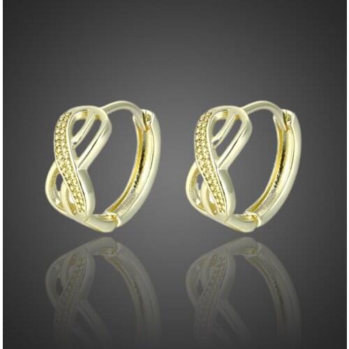 Simple Lucky Number 8 Word Infinite Hoop Earrings Cross Big Earrings For Women Ear Buckle Bow Gold Earring Jewelery Wholesale