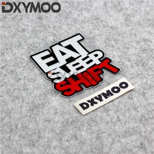 Funny Eat SHIFT Sleep JDM Crazy Fans Motorcycle HF Hellaflush Window Car Stickers 10x9cm