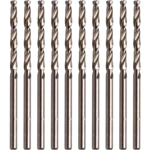 10Pcs 1.5mm M35 Round Shank HSS-Co Cobalt Twist Drill Spiral Drill Bit