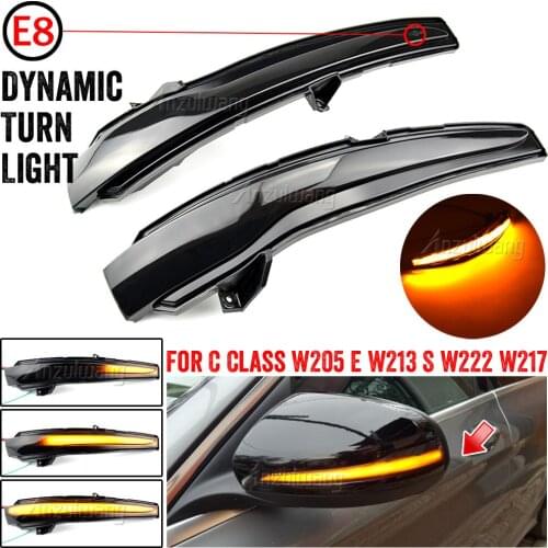 LED Dynamic Turn Signal Light For Mercedes Benz C E S GLC W205 X253 W213 W222 V Class W447 Flowing Water Blinker Flashing Light