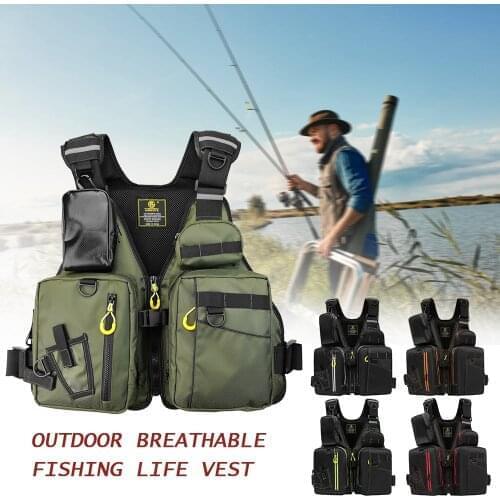 Waterproof Fishing Life Jacket photography Reflective Outdoor Sport Life Vest Multi Pockets Buoyancy Unisex Safety Jacket 낚시조끼