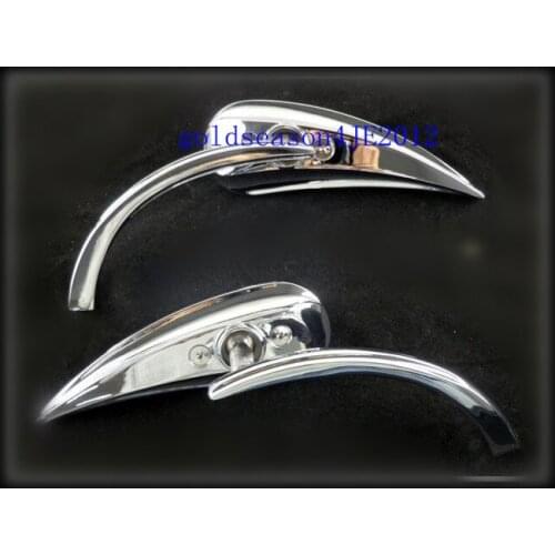 Freeshipping 4" Chrome Teardrop Motorcycle Mirrors for Harley Honda Kawasaki Suzuki Yamaha Touring Cruiser Chopper Custom