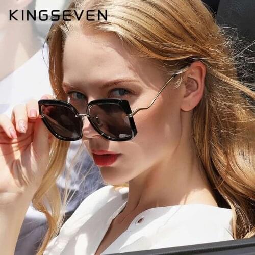 Genuine KINGSEVEN Womens Glasses Luxury Brand Design Sunglasses Gradient Polarized Lens Sun glasses Butterfly Oculos Feminino