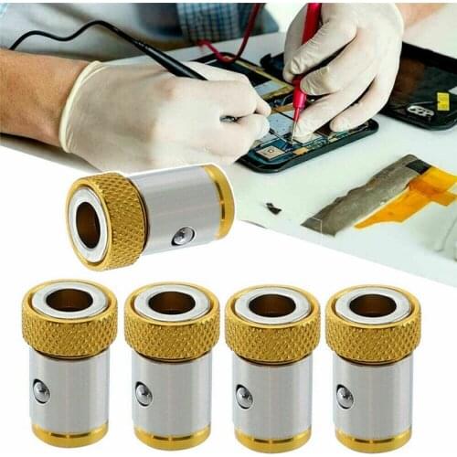 1/4 inch Drill Head Screwdriver Bits Metal Magnetic Ring Alloy Steel Hex Magnet Driver Strong Magnetizer 1/3/5/10pcs