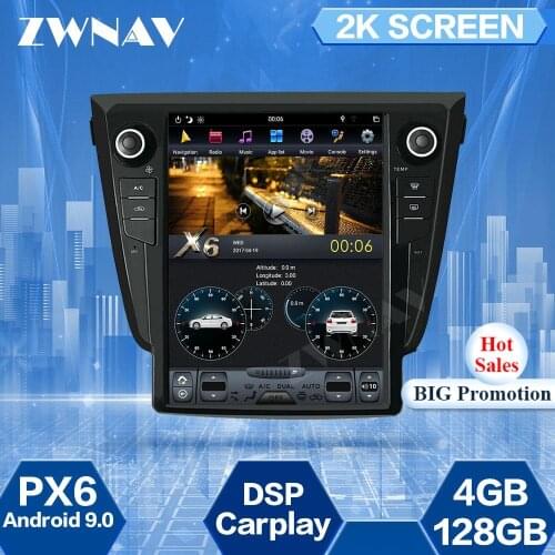 128GB Tesla Screen For NISSAN X-TRAIL 2013 2014 2015 2016 2017 Android 9.0 Car Multimedia Player GPS Navi Auto Radio Stereo Unit