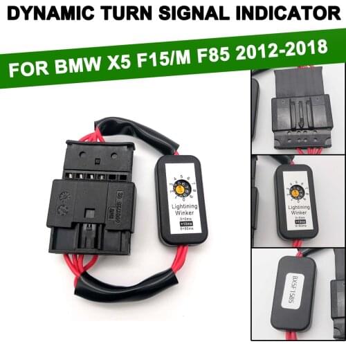 2Pcs Dynamic Turn Signal Indicator Black LED Taillight Add-on Module Cable Wire Harness For BMW X5 F15 M F85 2012-2018
