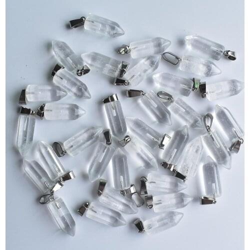 2020 New fashion bestselling high quality watermelon white stone hexagonal pillar charms pendants 50/pcs wholesale free shipping