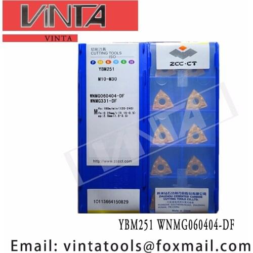 Free shipping high quality 10pcs/lots YBM251 YBC251 YBC252 YBC152 WNMG060404-DF cnc carbide turning inserts cutting blade tools