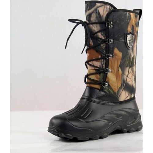 Mens Winter Outdoor Sports Waterproof Warm Snow Boots Hiking Hunting Climbing Camping Fishing Ultralight Thermal Camo High Shoes