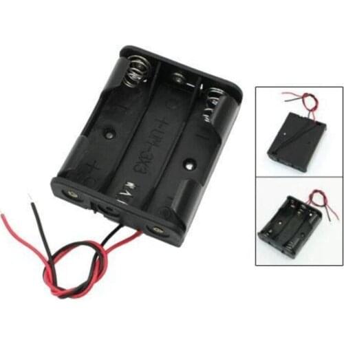 Black 3 AA Battery Holder Box Case With Switch New 3 AA 3aa Battery Holder Case Without Case High Quality