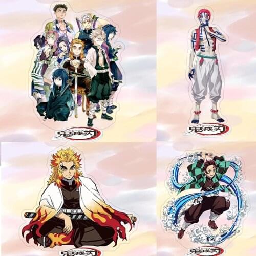 Demon Slayer Kimetsu no Yaiba Unlimited Train Acrylic Action Figure Rengoku Kyoujurou Tanjirou Kamado Model Action Doll Toy