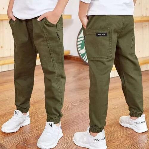 Kids Pants Boys Casual Pants Kids Clothing Cotton Boys Long Trousers Children Boys Clothing Sport Pants Spring 6 8 10 12 14Years