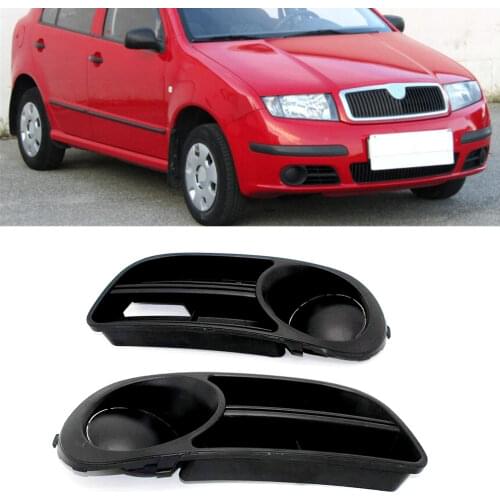 2pcs For Skoda Fabia MK1 Facelift 2005 2006 2007 2008 Car-Styling Fog Light Fog Lamp Grille Cover Without Fog Lamp Hole