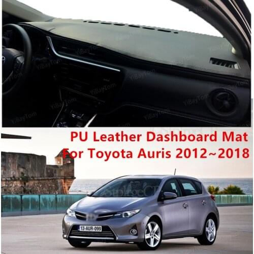 For Toyota Auris 2012~2018 High Quality PU Leather Anti-Slip Mat Sunshade Dashmat Protect Carpet Dashboard Cover Pad Accessories