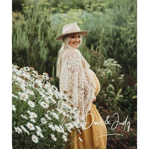 DON&JUDY Vintage Boho Maternity or Non-maternity Dress for Photography Elegant Party Brithday Pregnancy Gowns Photo Shooting