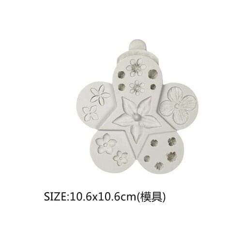 Mol Small Flower Shaped Mold Cake Decoration Baking DIY Chocolate Mould Fondant Mould Resin Variety Flowers Clay Moulds Silicone