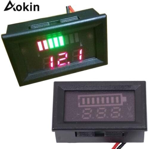 12 of Lead Atom Battery Battery Test Battery Indicator Cargo Level Battery Capacity Battery Test Battery LED voltmeter Testing