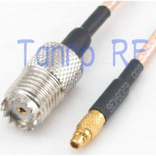 50CM Pigtail coaxial jumper cable RG316 extension cord 20in MMCX male plug to mini UHF female SO239 jack RF adapter connector