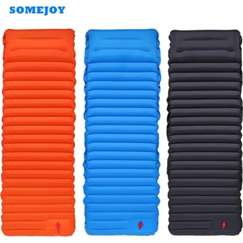 Outdoor Camping Mat Automatic Step On Inflatable Portable Bed Beach Picnic Pad Folding TPU Air Cushion Infinite Splicing
