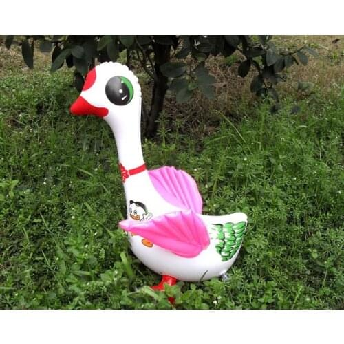 Sandbags toy Duck New Pvc Lovely Inflatable Swan Shape Toys Sandbags Goose Color Random Outdoor Fun Toy Children Gifts Summer