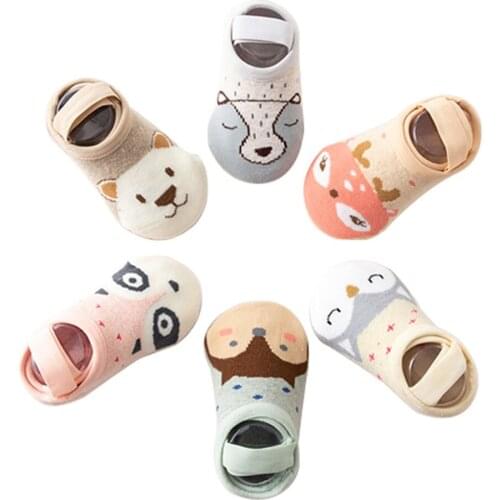 Baby Socks With Anti Slip Belt Elastic Cute Cartoon 3D Print Animal Floor Socks For Girls Boys Infants Newborn 0-3Y Wholesale