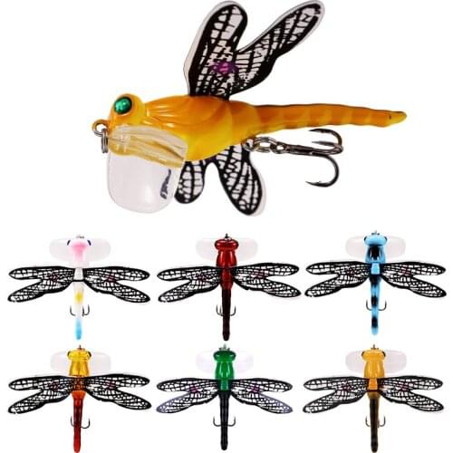 New Floating Series Fishing Lure Dragonfly Dry Flies Insect Fly Fishing Lures 6g 75mm Trout Popper Artificial Bait Trolling