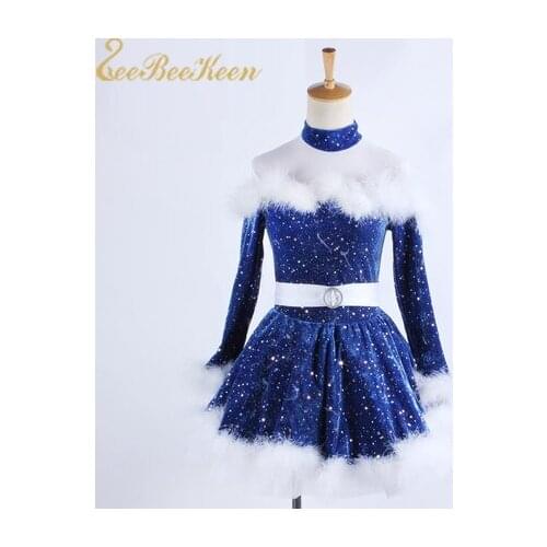 2018 New Whiter Autumn Dress Long sleeve Ballet Tutu Dress For Women Sequins Stage Performance Dance Dress Tutu Ballet For Girl