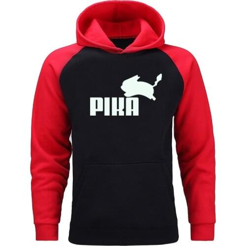 2020 New Brand Fashion Lovely Pokemon Sweatshirts Hoodie Men Anime Pika Hoodies Men/Women Cotton Hoodies Sweatshirts 3XL