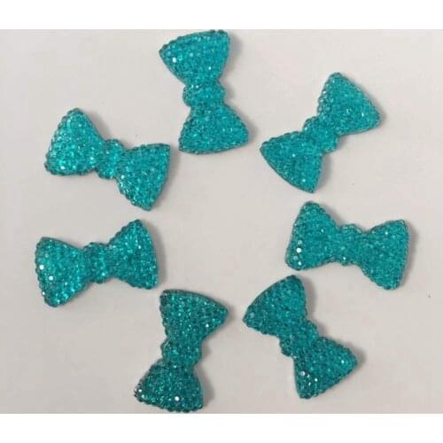 Wholesale 40pcs/lot, 11*20mm rhinestone button,bow shape,flat back strass crystal buttons wedding decoration -B645