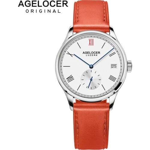 Original Brand Agelcoer luxury dress women Waterproof Watches Automatic Mechanical Watch genuine leather watch 1201D4