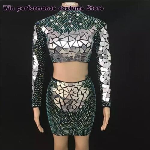 Anniversary Sparkling Silver Glass Flakes Shining Sexy Dresses Pageant Cream Evening Gown Competition Mermaid