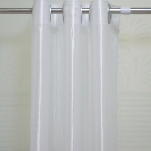 White Color Satin Window Curtains For Living Room Modern underlay Blackout translucent Bedroom Curtain Floor-to-ceiling Curtains