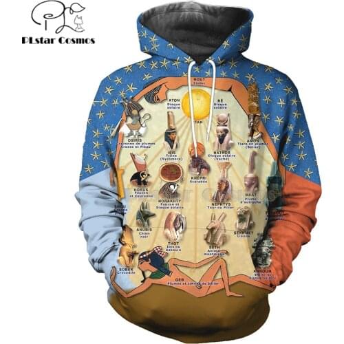 Mysterious retro ancient Horus Egypt goddess Pharaoh totem 3d hoodies/Sweatshirt Winter autumn funny long sleeve streetwear-11